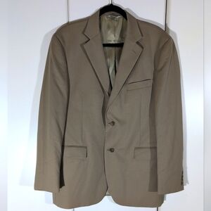 Joseph & Feiss Int'l Trio Men's 42R Beige 100% Wool Blazer Sports Coat Jacket